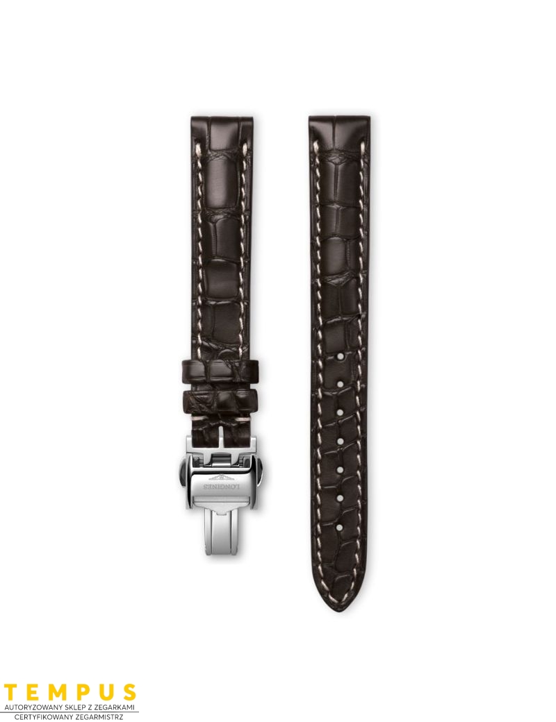 Pasek Longines matowy brązowy ze skóry aligatora L682120613 - LONGINES - paski do zegarków Pasek Longines matowy brązowy ze skóry aligatora L682120613 - LONGINES - paski do zegarków