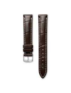 Pasek Longines matowy brązowy ze skóry aligatora L682135761 - LONGINES - paski do zegarków