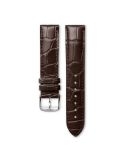 Pasek Longines matowy brązowy ze skóry aligatora L682152130 - LONGINES - paski do zegarków