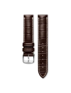 Pasek Longines matowy brązowy ze skóry cielęcej L682101357