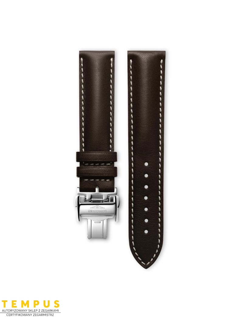 Pasek Longines matowy brązowy ze skóry cielęcej L682125256 - LONGINES - paski do zegarków Pasek Longines matowy brązowy ze skóry cielęcej L682125256 - LONGINES - paski do zegarków