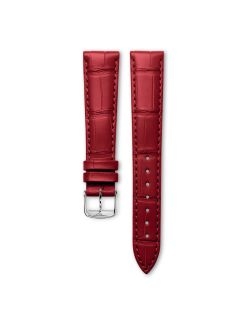 Pasek Longines matowy czerwony ze skóry aligatora L682167075 - LONGINES - paski do zegarków