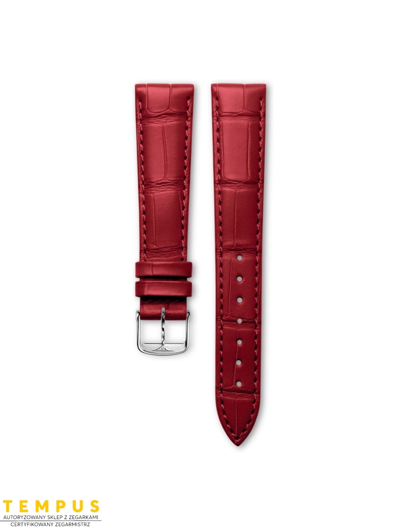 Pasek Longines matowy czerwony ze skóry aligatora L682167075 - LONGINES - paski do zegarków Pasek Longines matowy czerwony ze skóry aligatora L682167075 - LONGINES - paski do zegarków