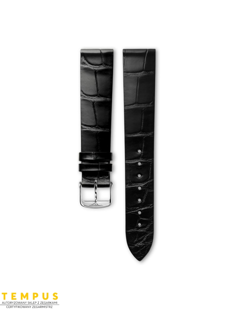 Pasek Longines półmatowy czarny ze skóry aligatora L682167129 - LONGINES - paski do zegarków Pasek Longines półmatowy czarny ze skóry aligatora L682167129 - LONGINES - paski do zegarków