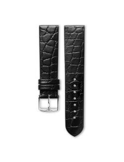 Pasek Longines półmatowy czarny ze skóry cielęcej L682109519 - LONGINES - paski do zegarków