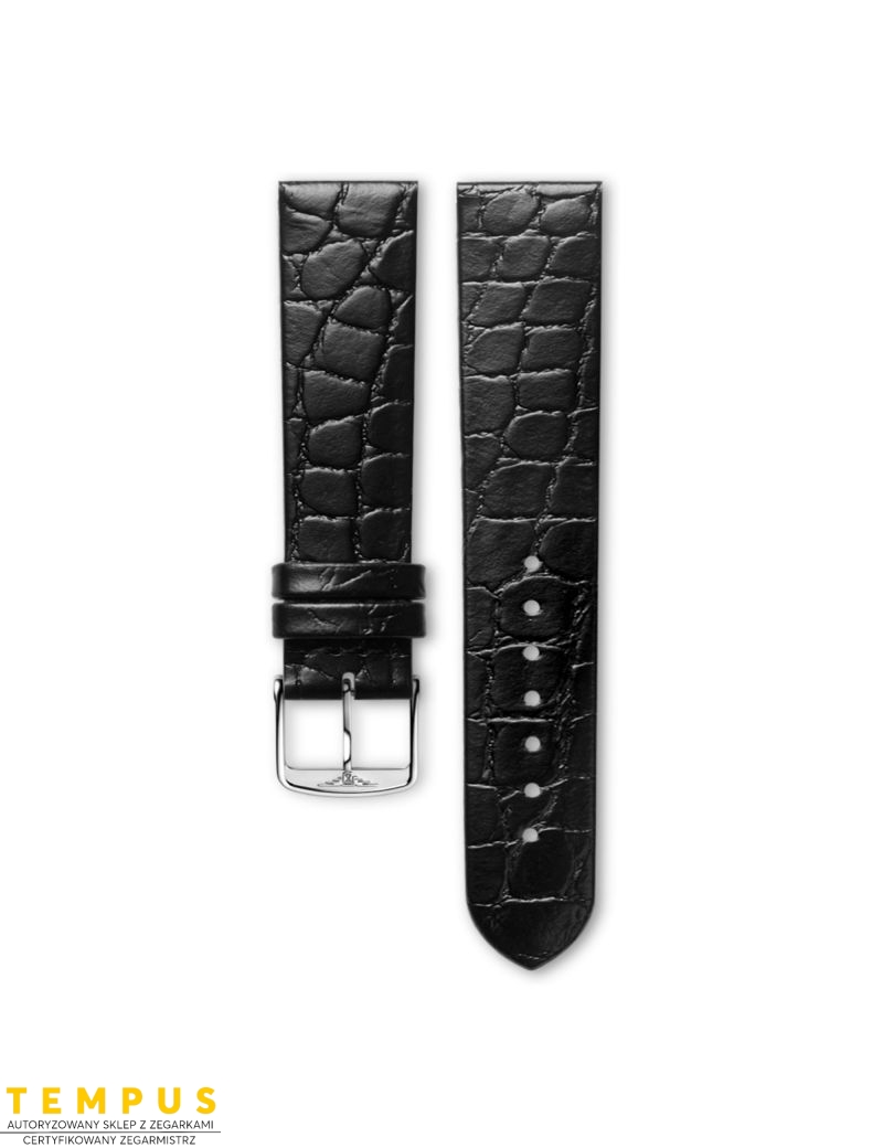 Pasek Longines półmatowy czarny ze skóry cielęcej L682109519 - LONGINES - paski do zegarków Pasek Longines półmatowy czarny ze skóry cielęcej L682109519 - LONGINES - paski do zegarków