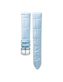Pasek Longines półmatowy niebieski ze skóry aligatora L682149647 - LONGINES - paski do zegarków