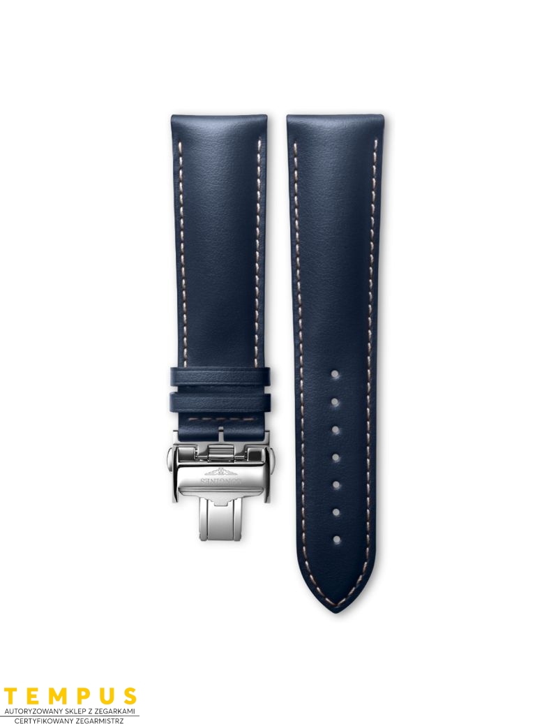 Pasek Longines półmatowy niebieski ze skóry cielęcej L682159961 - LONGINES - paski do zegarków Pasek Longines półmatowy niebieski ze skóry cielęcej L682159961 - LONGINES - paski do zegarków