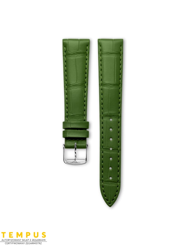 Pasek Longines półmatowy zielony ze skóry aligatora L682167077 - LONGINES - paski do zegarków