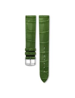 Pasek Longines półmatowy zielony ze skóry aligatora L682167133 - LONGINES - paski do zegarków