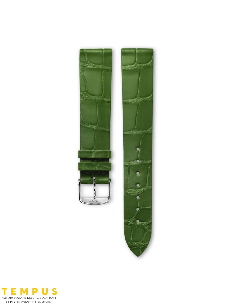 Pasek Longines półmatowy zielony ze skóry aligatora L682167133 - LONGINES - paski do zegarków