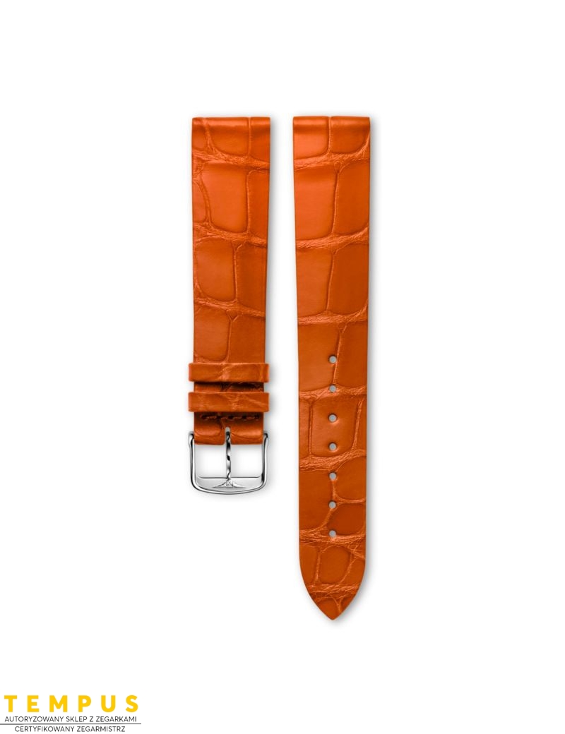 Pasek Longines półmatowy pomarańczowy ze skóry aligatora L682167132 - LONGINES - paski do zegarków Pasek Longines półmatowy pomarańczowy ze skóry aligatora L682167132 - LONGINES - paski do zegarków