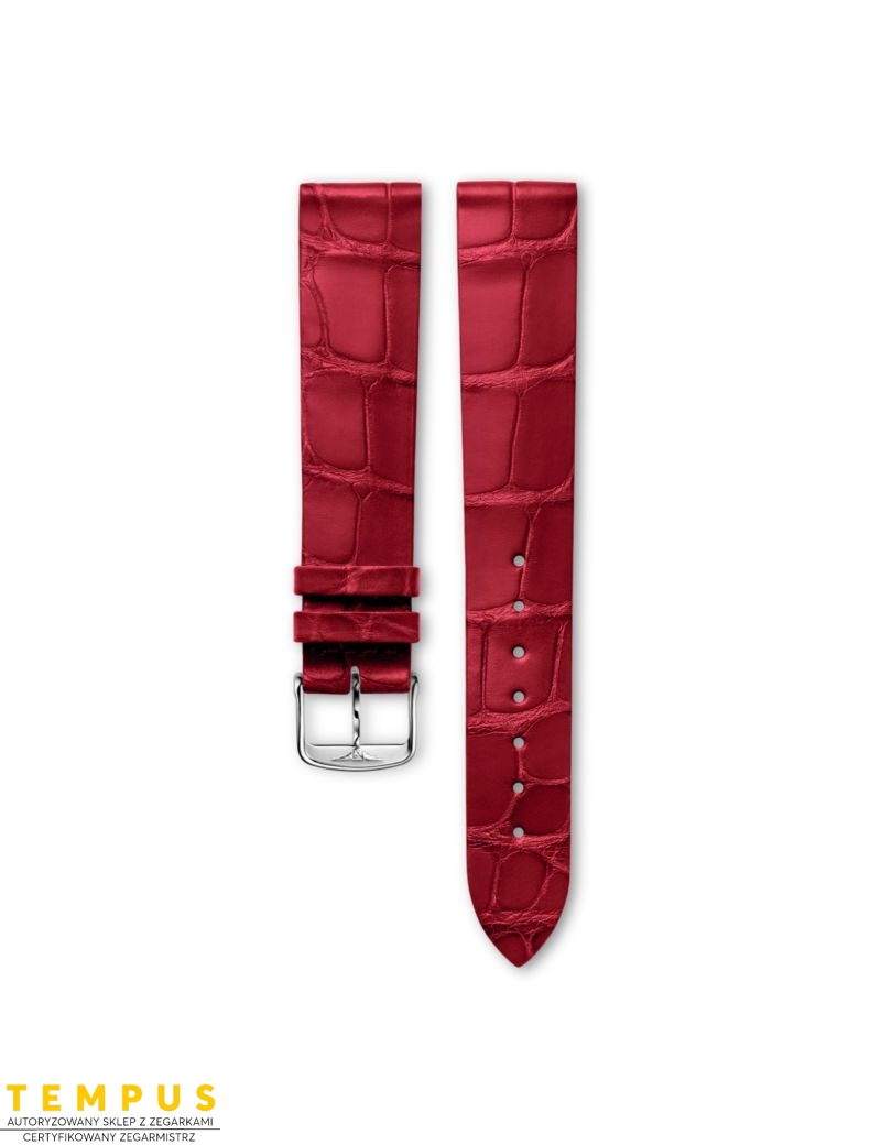 Pasek Longines półmatowy czerwony ze skóry aligatora L682167131 - LONGINES - paski do zegarków Pasek Longines półmatowy czerwony ze skóry aligatora L682167131 - LONGINES - paski do zegarków