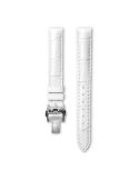 Pasek Longines półmatowy biały ze skóry aligatora L682135756 - LONGINES - paski do zegarków