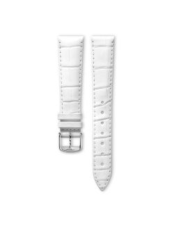 Pasek Longines półmatowy biały ze skóry aligatora L682145126 - LONGINES - paski do zegarków