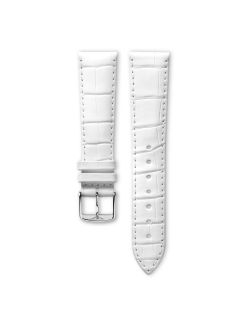 Pasek Longines półmatowy biały ze skóry aligatora L682145131 - LONGINES - paski do zegarków