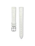 Pasek Longines półmatowy biały ze skóry aligatora L682149597 - LONGINES - paski do zegarków
