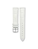 Pasek Longines półmatowy biały ze skóry aligatora L682149649 - LONGINES - paski do zegarków