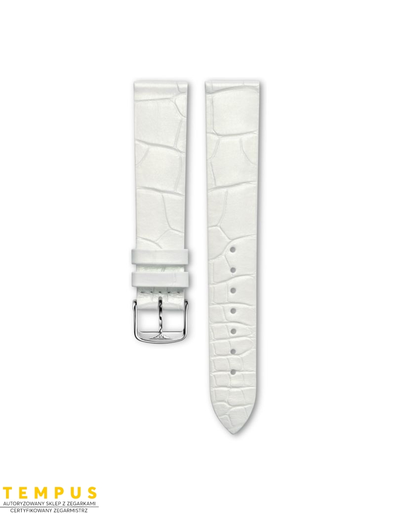 Pasek Longines półmatowy biały ze skóry aligatora L682149649 - LONGINES - paski do zegarków Pasek Longines półmatowy biały ze skóry aligatora L682149649 - LONGINES - paski do zegarków