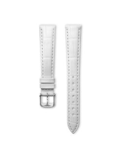 Pasek Longines półmatowy biały ze skóry aligatora L682164221 - LONGINES - paski do zegarków