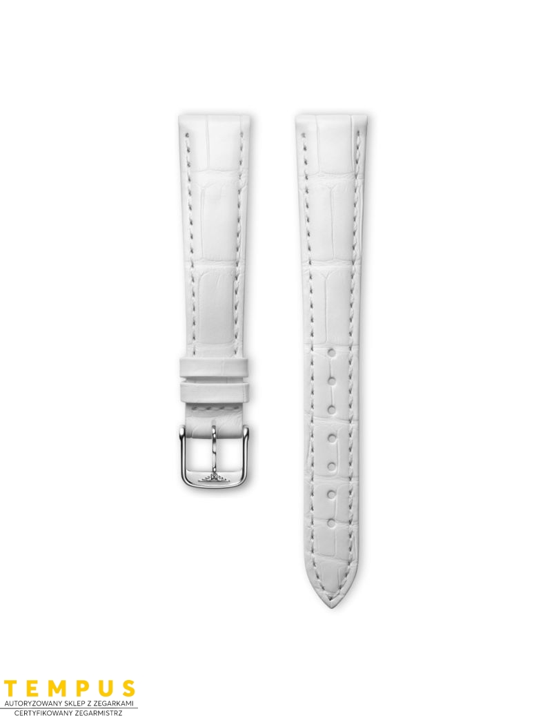 Pasek Longines półmatowy biały ze skóry aligatora L682164221 - LONGINES - paski do zegarków Pasek Longines półmatowy biały ze skóry aligatora L682164221 - LONGINES - paski do zegarków
