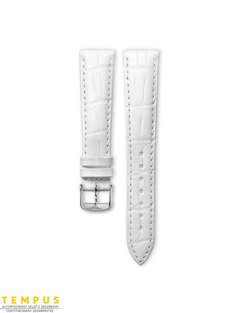 Pasek Longines półmatowy biały ze skóry aligatora L682164223 - LONGINES - paski do zegarków Pasek Longines półmatowy biały ze skóry aligatora L682164223 - LONGINES - paski do zegarków