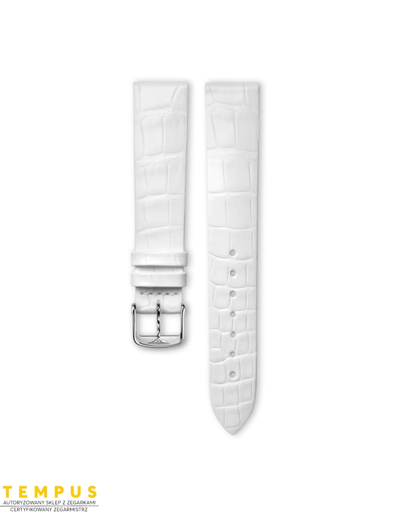 Pasek Longines półmatowy biały ze skóry aligatora L682164224 - LONGINES - paski do zegarków Pasek Longines półmatowy biały ze skóry aligatora L682164224 - LONGINES - paski do zegarków