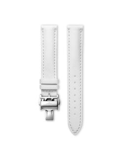 Pasek Longines półmatowy biały ze skóry cielęcej L682125360 - LONGINES - paski do zegarków