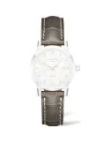 Pasek Longines matowy taupe ze skóry aligatora L682159785 - LONGINES - paski do zegarków