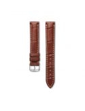 Pasek Longines matowy brązowo złoty ze skóry aligatora L682118738 - LONGINES - paski do zegarków