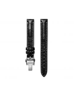 Pasek Longines matowy czarny ze skóry aligatora L682120615 - LONGINES - paski do zegarków