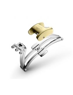 Zapięcie motylkowe Longines stalowe bicolor PVD 12mm L639120590 - Sprzączki do pasków LONGINES