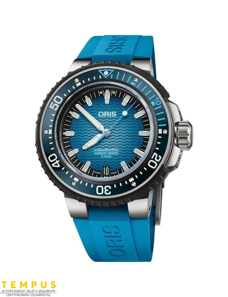 Zegarek sportowy męski Oris AquisPro 4000m 01 400 7777 7155-SET - Zegarki ORIS Zegarek sportowy męski Oris AquisPro 4000m 01 400 7777 7155-SET - Zegarki ORIS