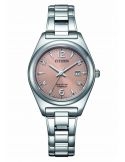 Zegarek klasyczny damski Citizen Eco Drive SUPER Titanium EW2601-81Z Sleek Beauty na bransolecie