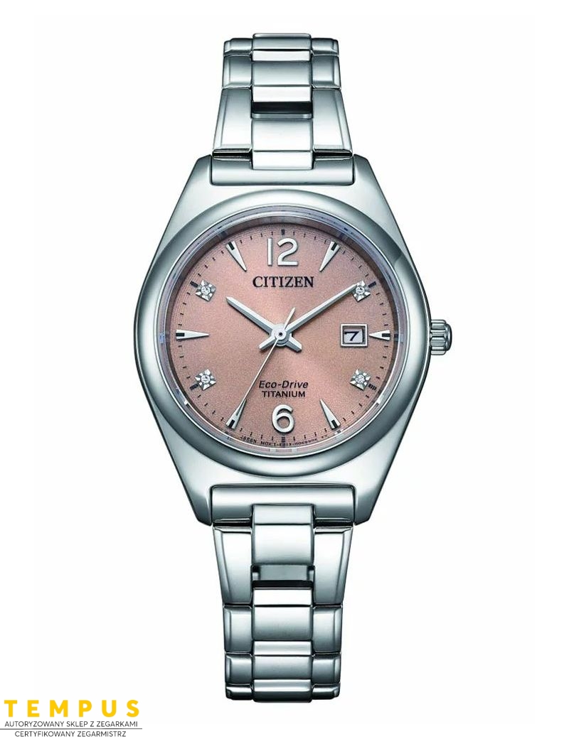 Zegarek klasyczny damski Citizen Eco Drive SUPER Titanium EW2601-81Z Sleek Beauty na bransolecie Zegarek klasyczny damski Citizen Eco Drive SUPER Titanium EW2601-81Z Sleek Beauty na bransolecie