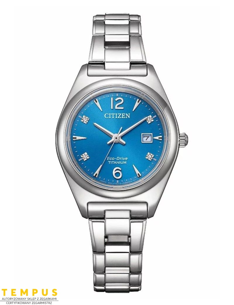 Zegarek klasyczny damski Citizen Eco Drive SUPER Titanium EW2601-81L Sleek Beauty na bransolecie