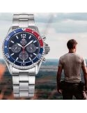 Zegarek sportowy męski ORIENT Mako Solar RA-TX0201L10B Chronograph Pepsi - Zegarki ORIENT