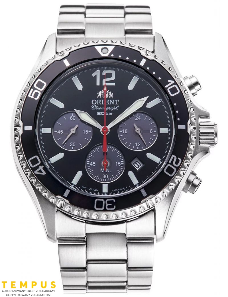 Zegarek sportowy męski ORIENT Mako Solar RA-TX0202B10B Chronograph - Zegarki ORIENT Zegarek sportowy męski ORIENT Mako Solar RA-TX0202B10B Chronograph - Zegarki ORIENT