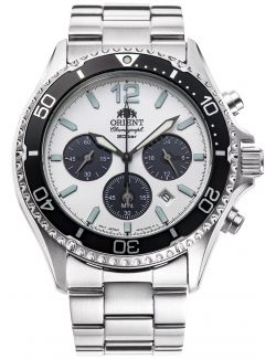 Zegarek sportowy męski ORIENT Mako Solar RA-TX0203S10B Chronograph - Zegarki ORIENT