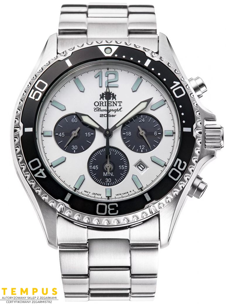 Zegarek sportowy męski ORIENT Mako Solar RA-TX0203S10B Chronograph - Zegarki ORIENT Zegarek sportowy męski ORIENT Mako Solar RA-TX0203S10B Chronograph - Zegarki ORIENT