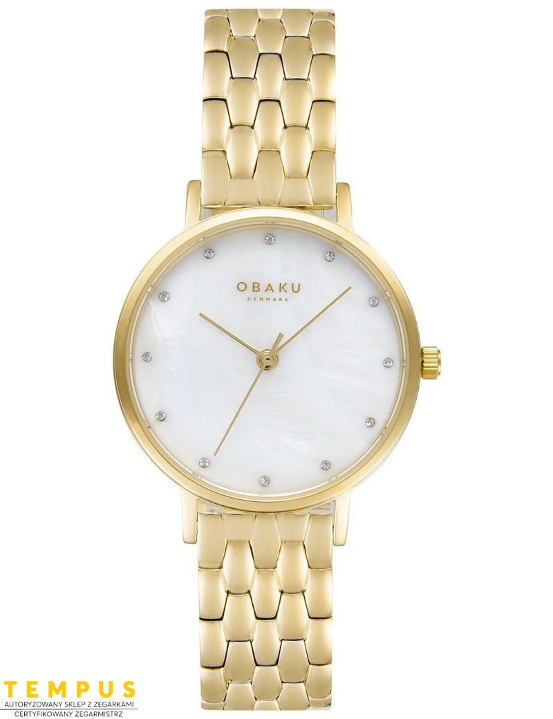Zegarek klasyczny damski Obaku Denmark V248LXGWSG - Zegarki OBAKU Zegarek klasyczny damski Obaku Denmark V248LXGWSG - Zegarki OBAKU