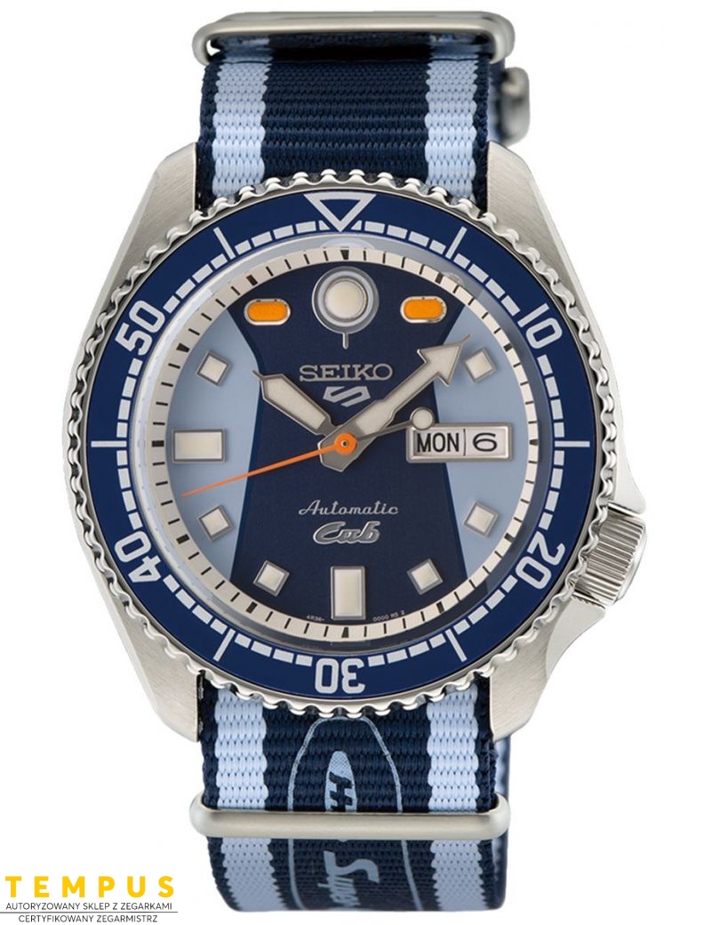 Zegarek sportowy męski Seiko 5 Sports X Honda Super Cub SRPK37K1 Limited Edition - Zegarki SEIKO