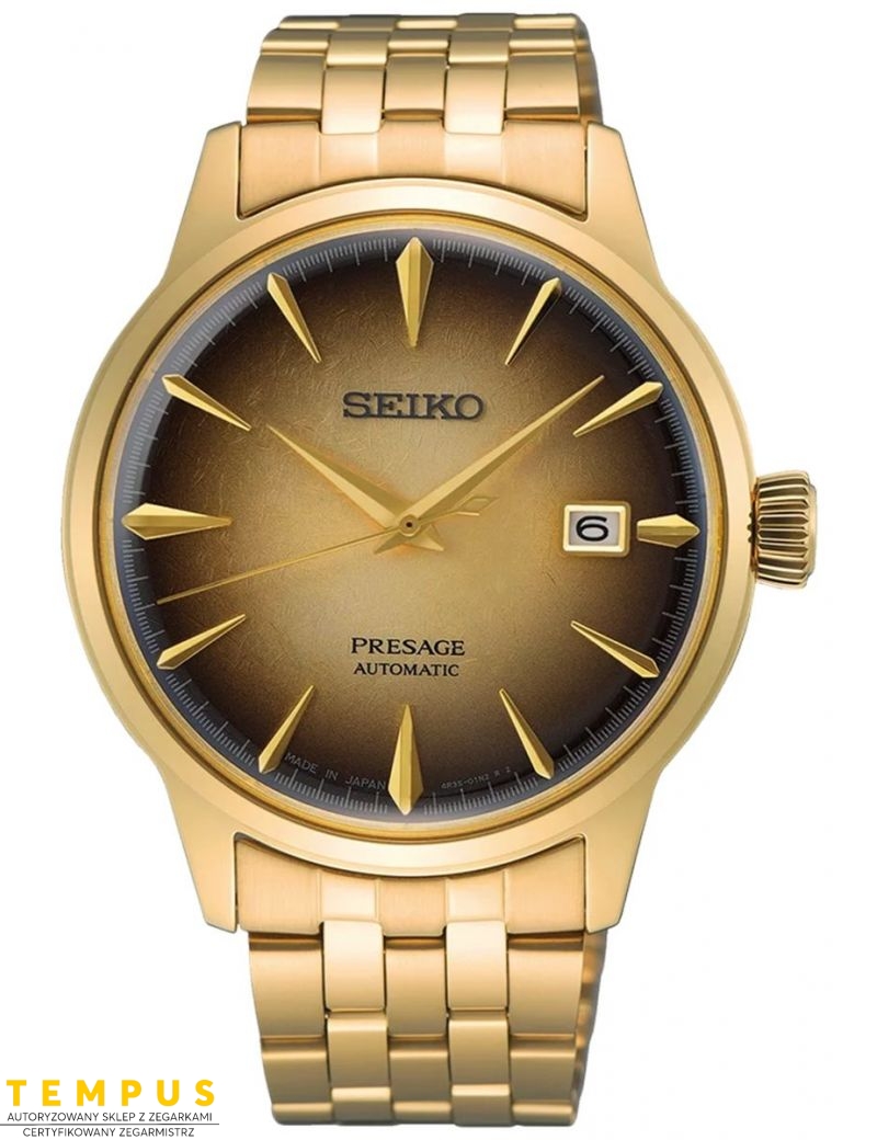 Zegarek casual męski Seiko Presage Cocktail Time Half and Half SRPK48J1 - Zegarki SEIKO