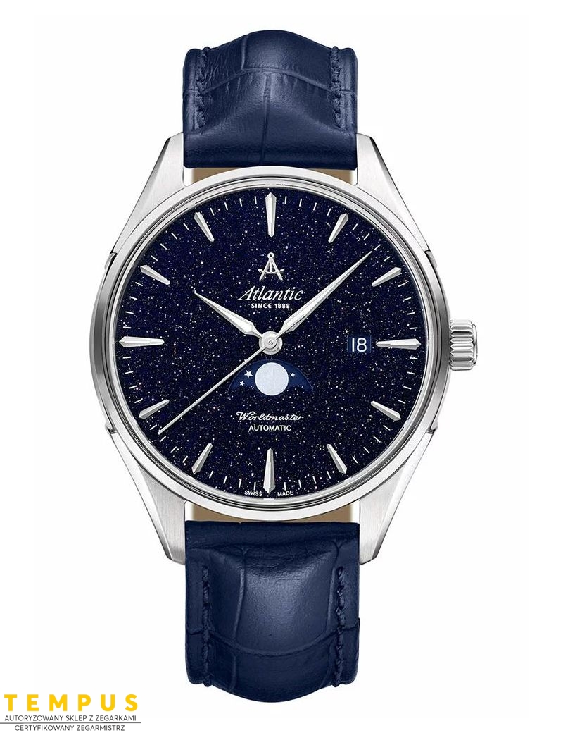 Atlantic Worldmaster 1888 Automatic Moonphase Nightsky Aventurine Dial 52783.41.91 - Zegarki ATLANTIC Atlantic Worldmaster 1888 Automatic Moonphase Nightsky Aventurine Dial 52783.41.91 - Zegarki ATLANTIC