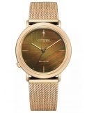 Zegarek klasyczny, elegancki damski Citizen Lady Ambiluna EM1003-48X Set Earth na bransolecie