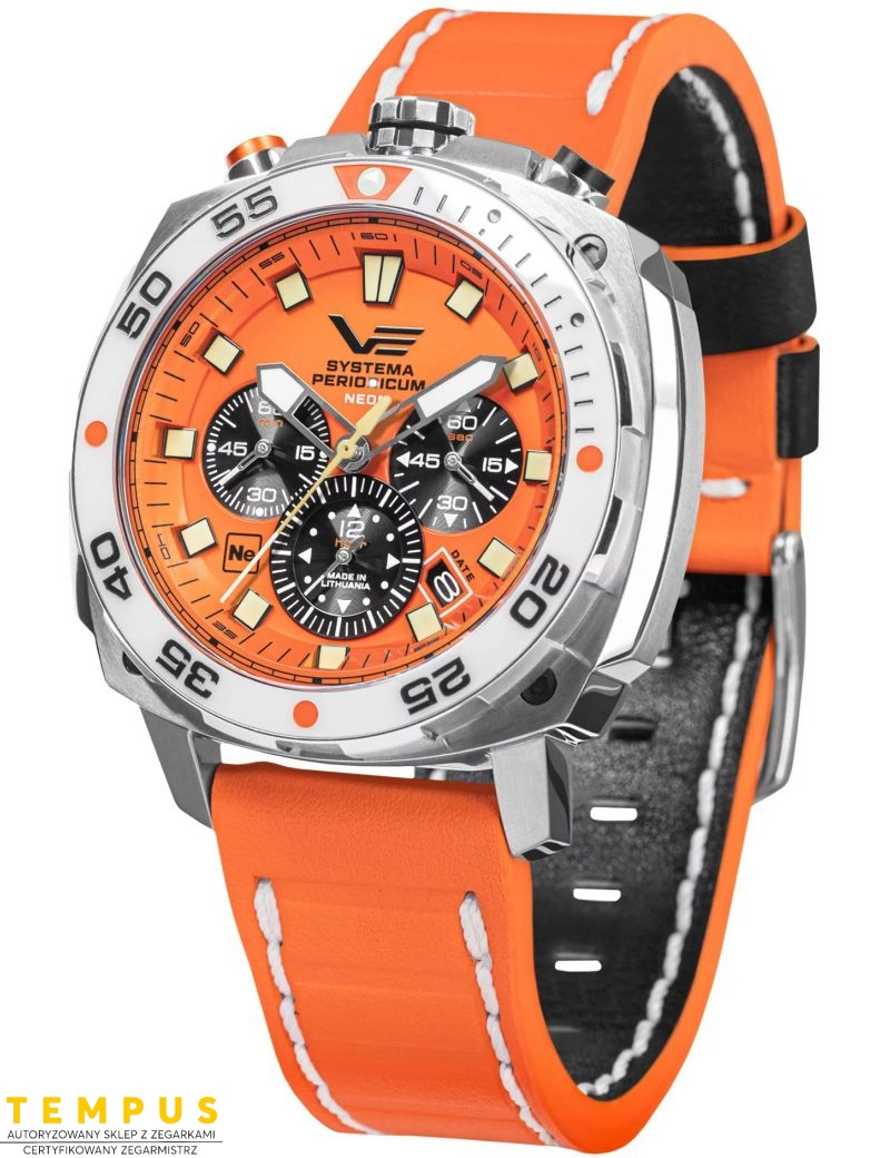 Zegarek sportowy męski Vostok Europe Systema Periodicum VK67-650A723 Neon - Zegarki VOSTOK EUROPE