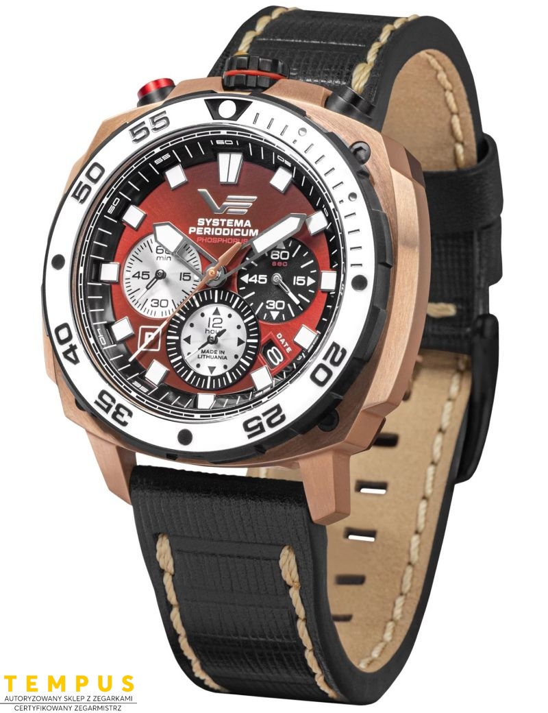 Zegarek sportowy męski Vostok Europe Systema Periodicum VK67-650E724 Phosphorus - Zegarki VOSTOK EUROPE