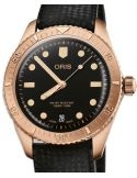 Zegarek sportowy damski, unisex Oris Divers Sixty-Five Date Cotton Candy Sepia 01 733 7771 3154-07 4 19 18BR - Zegarki ORIS