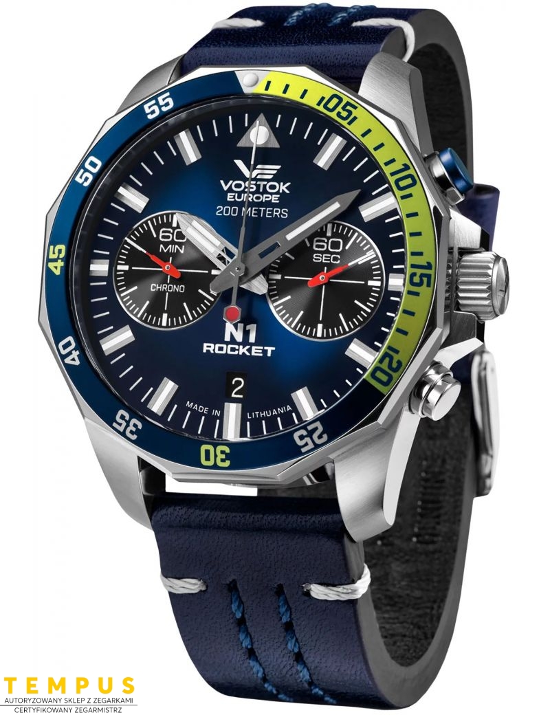 Zegarek sportowy męski Vostok Europe N1 ROCKET 6S21-225A708 - Zegarki VOSTOK EUROPE Zegarek sportowy męski Vostok Europe N1 ROCKET 6S21-225A708 - Zegarki VOSTOK EUROPE