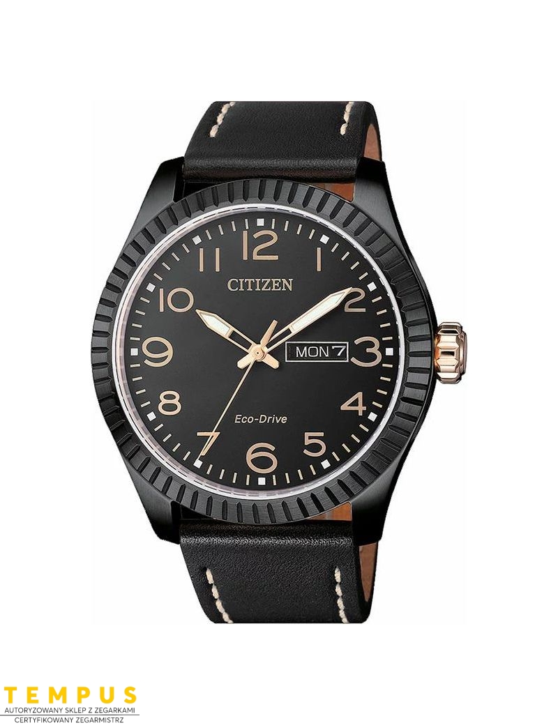 Zegarek casual męski Citizen BM8538-10EE Eco Drive na pasku Zegarek casual męski Citizen BM8538-10EE Eco Drive na pasku